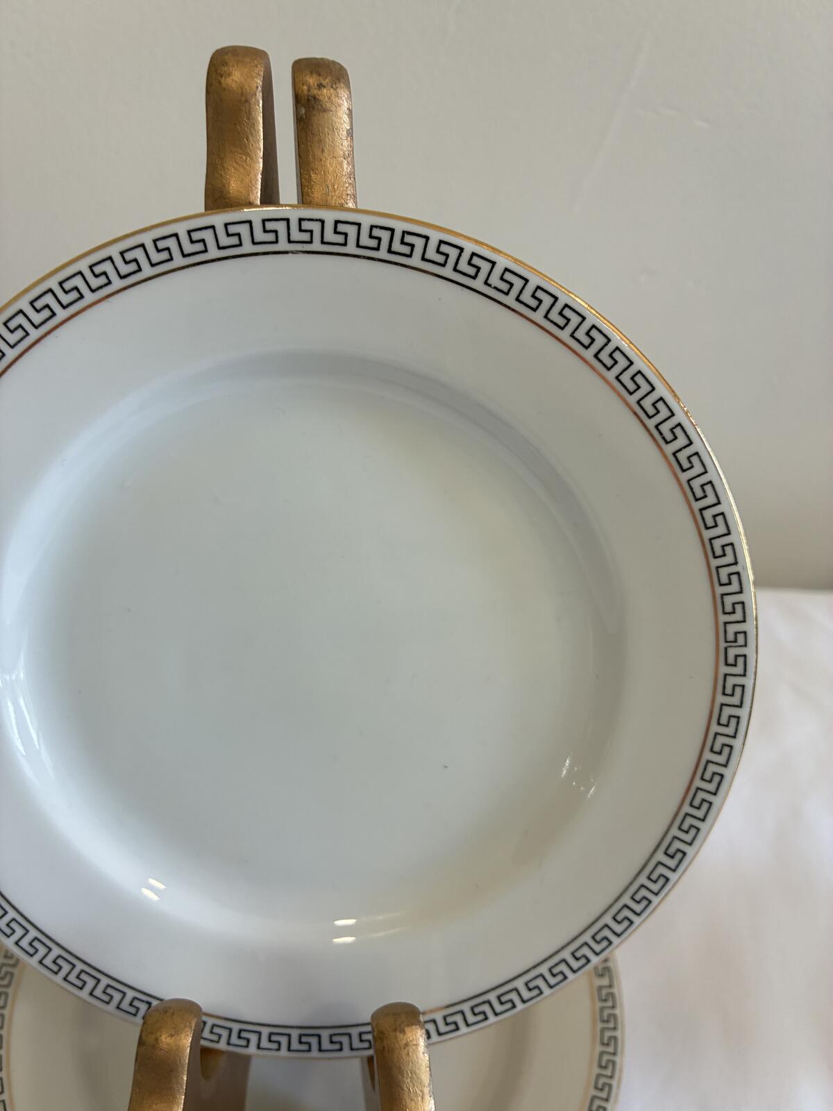 Vintage Bavaria Athens Bread Plates, Greek Key Porcelain Side Plates, Set of 2,