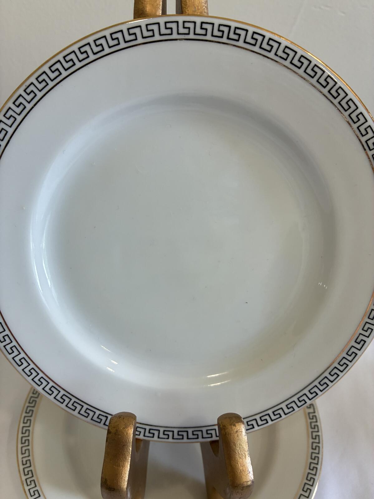 Vintage Bavaria Athens Bread Plates, Greek Key Porcelain Side Plates, Set of 2,