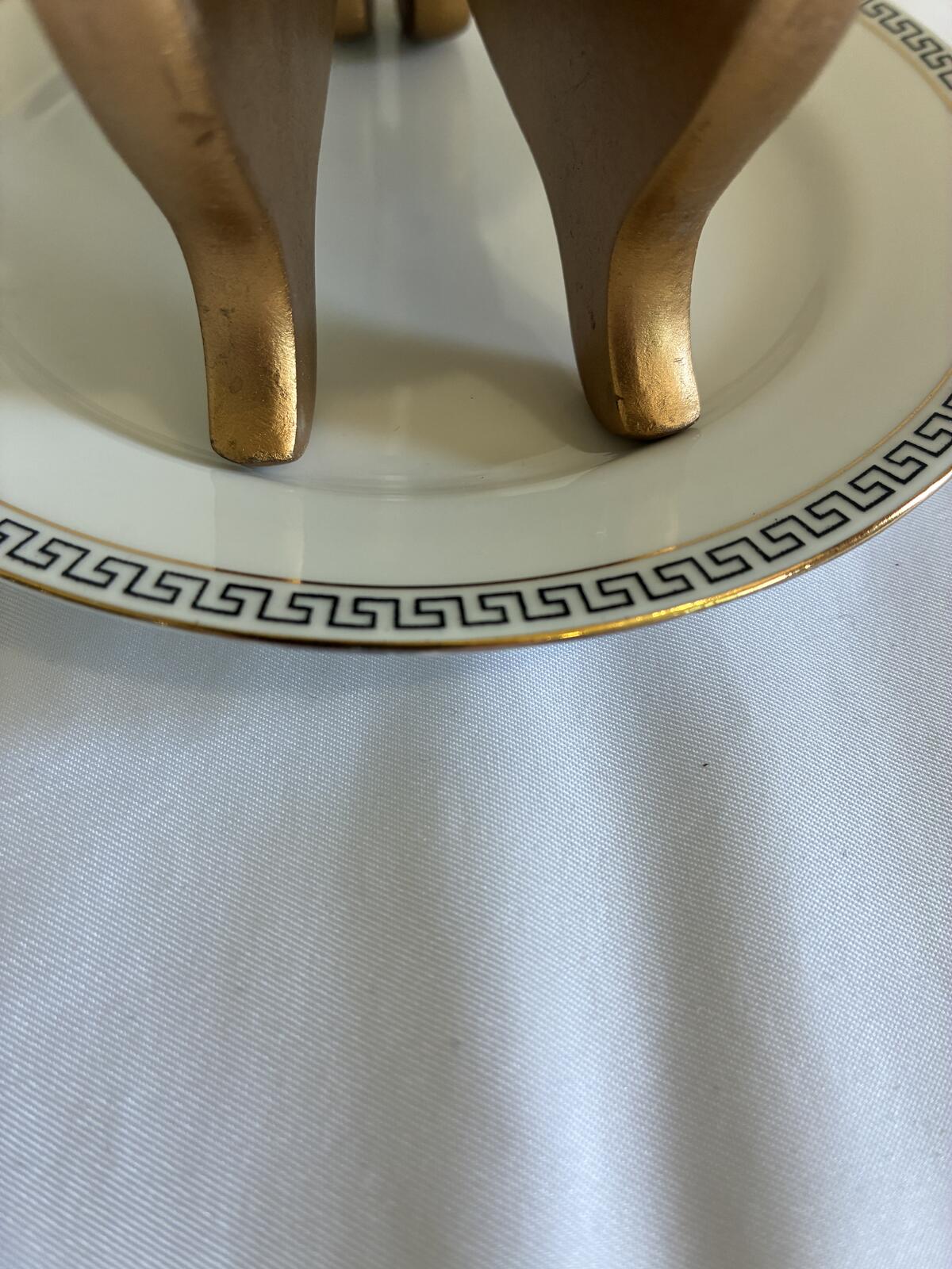 Vintage Bavaria Athens Bread Plates, Greek Key Porcelain Side Plates, Set of 2,