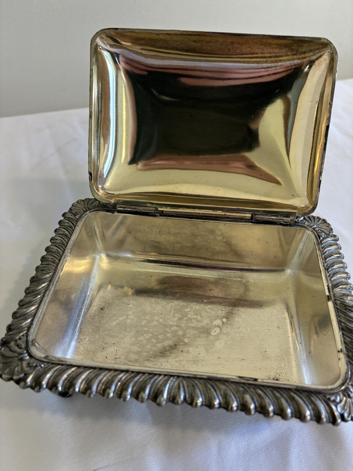 Vintage Silverplate Silent Butler Crumb Catcher with Wood Handle