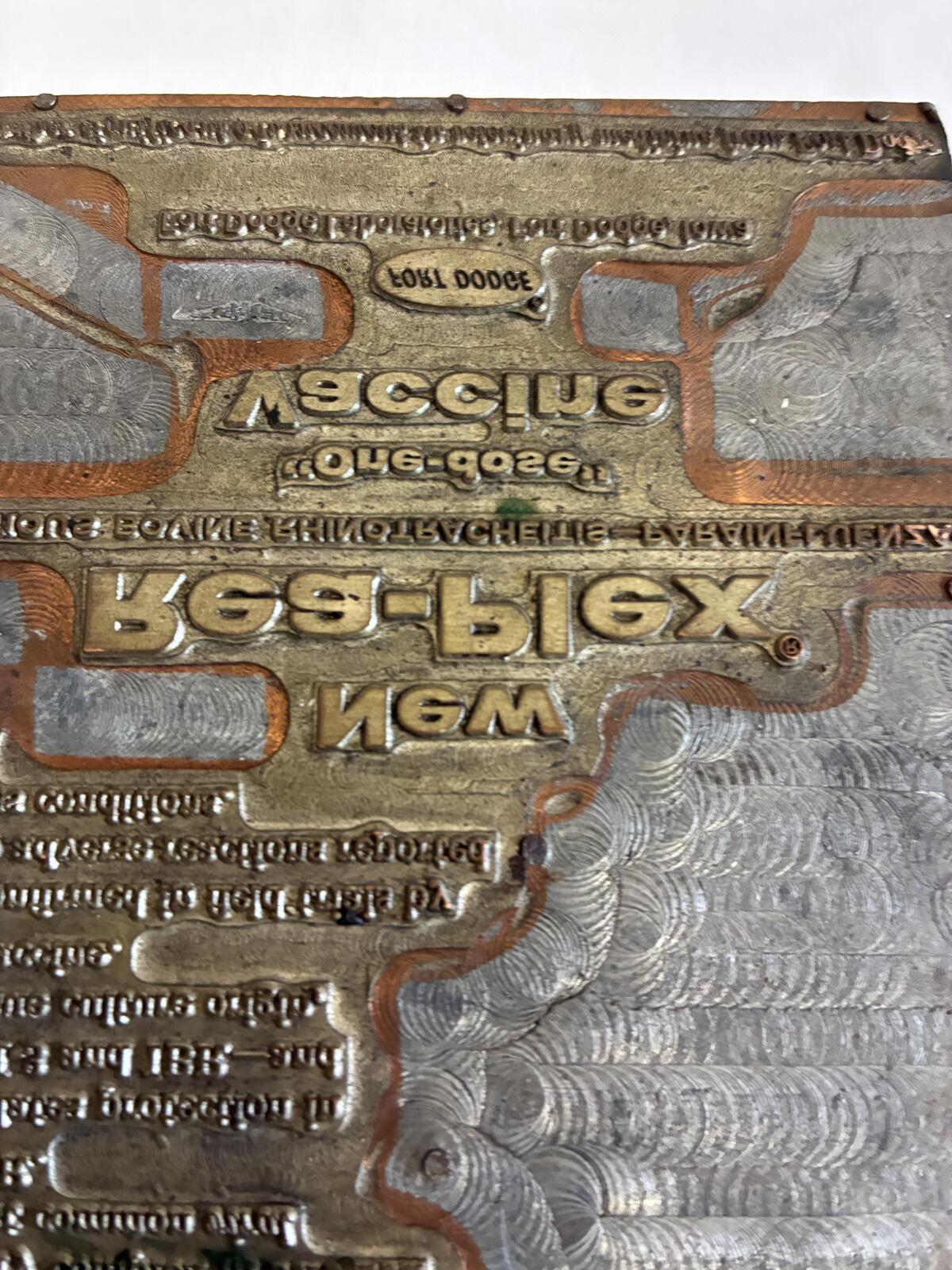 Antique Letterpress Printing Plates on Wood Blocks, Advertising Printer's Blocks, Industrial Wall Art