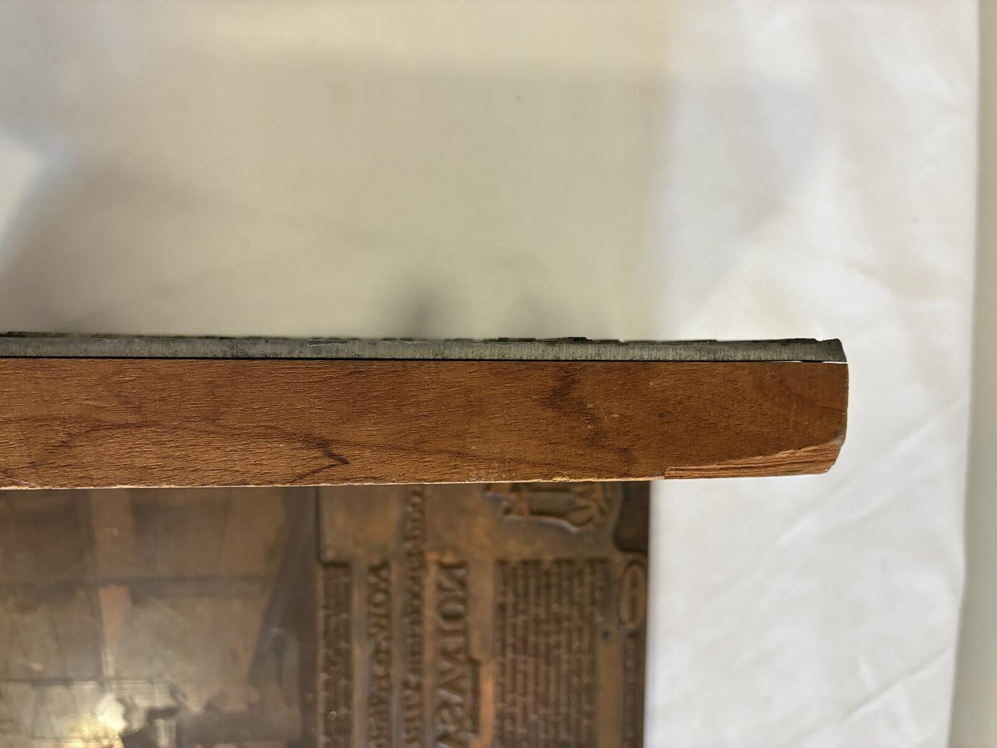 Antique Letterpress Printing Plates on Wood Blocks, Advertising Printer's Blocks, Industrial Wall Art