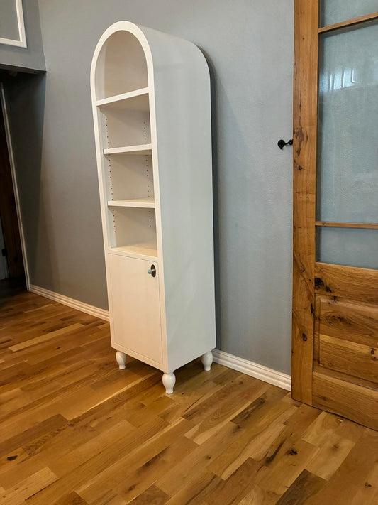 Handcrafted Solid Wood Arched Cabinet - Made to Order