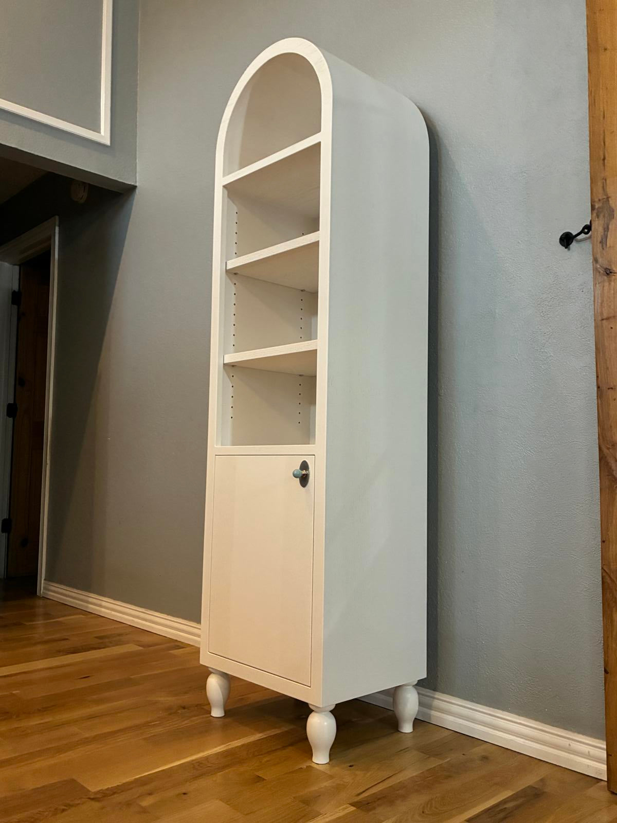 Handcrafted Solid Wood Arched Cabinet - Made to Order