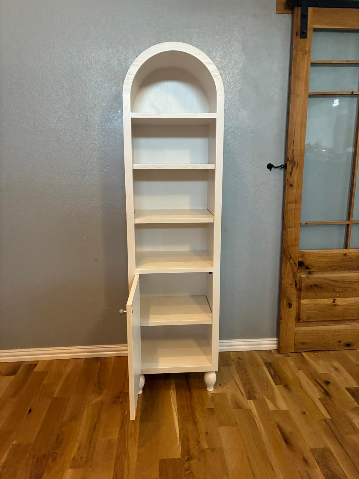 Handcrafted Solid Wood Arched Cabinet - Made to Order