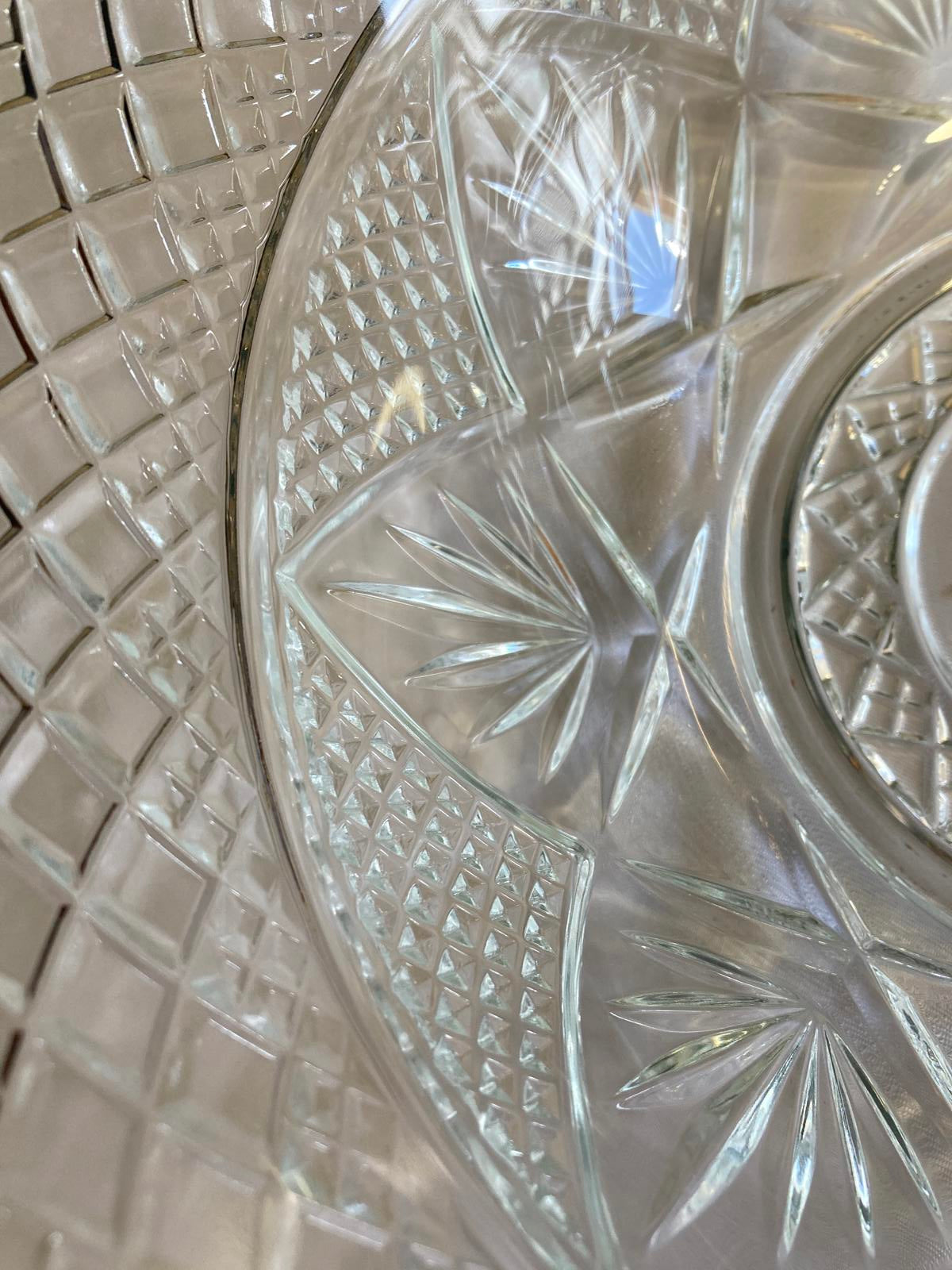 Luminarc Crystal Bowl with 18K Gold Rim – Diamond Cut Vintage Serving Bowl