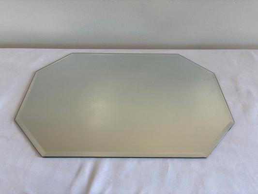 Vintage Beveled Mirror Tray Plateau Art Deco Style
