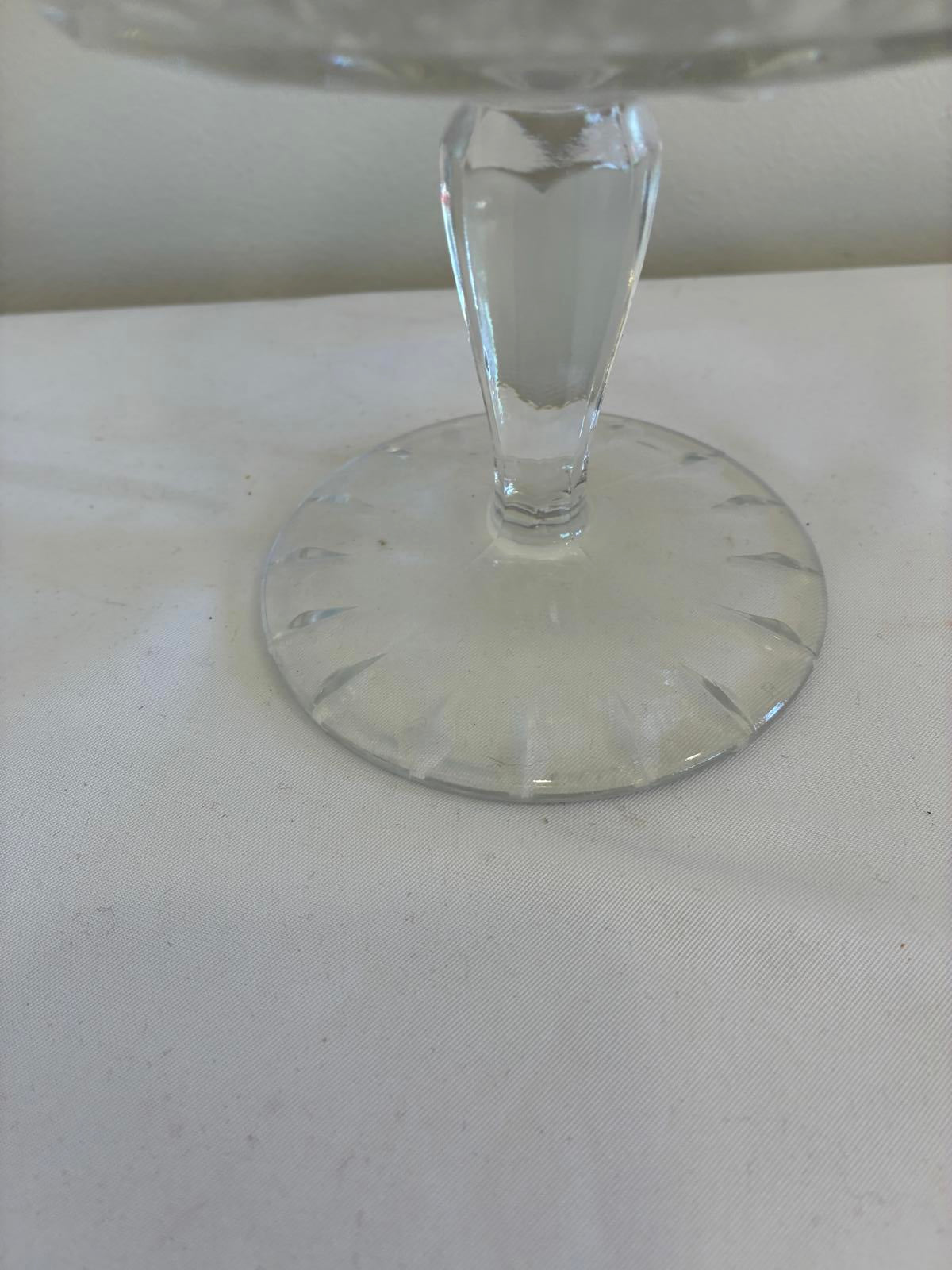 Vintage Cut Crystal Pedestal Candy Dish with Lid Elegant Glass Vintage Finds