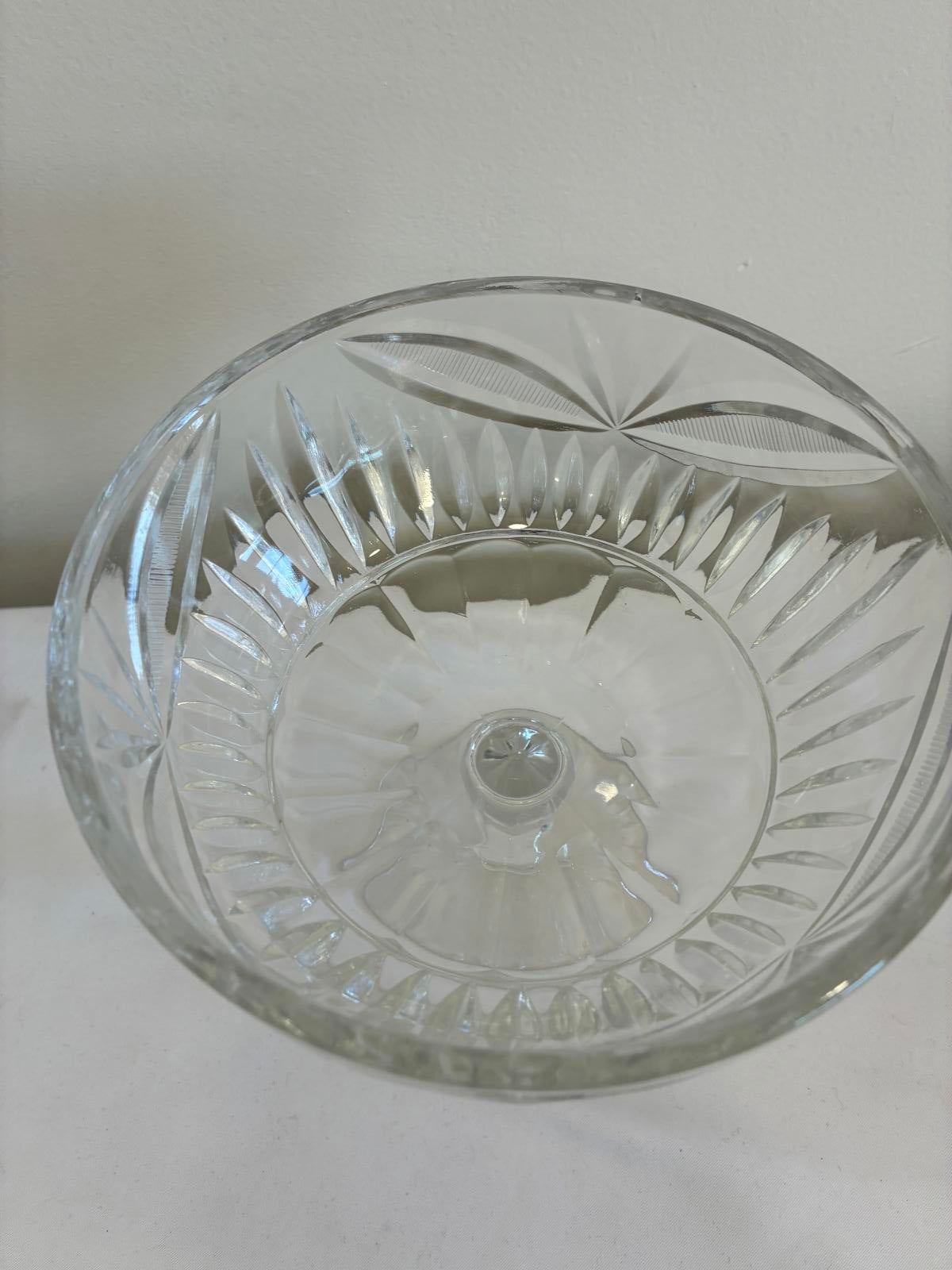 Vintage Cut Crystal Pedestal Candy Dish with Lid Elegant Glass Vintage Finds