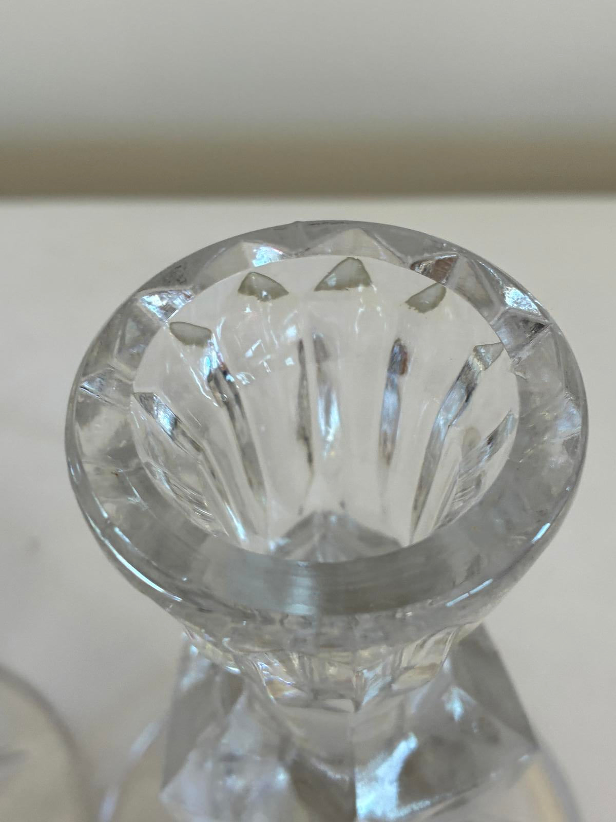 Rosa Di Roma Crystal Candle Holders Made in Italy Set of 2 Vintage Finds