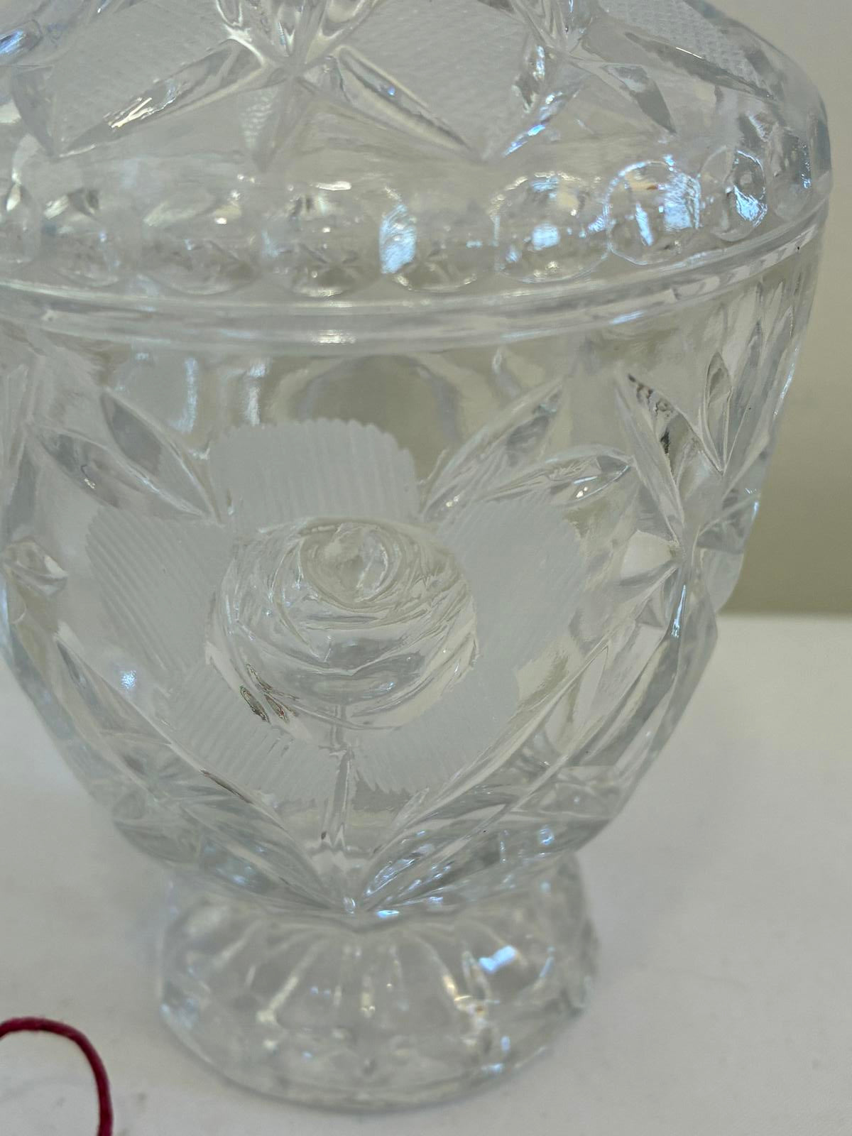 Rosa Di Roma Crystal Creamer and Sugar Set Made in Italy Vintage Finds