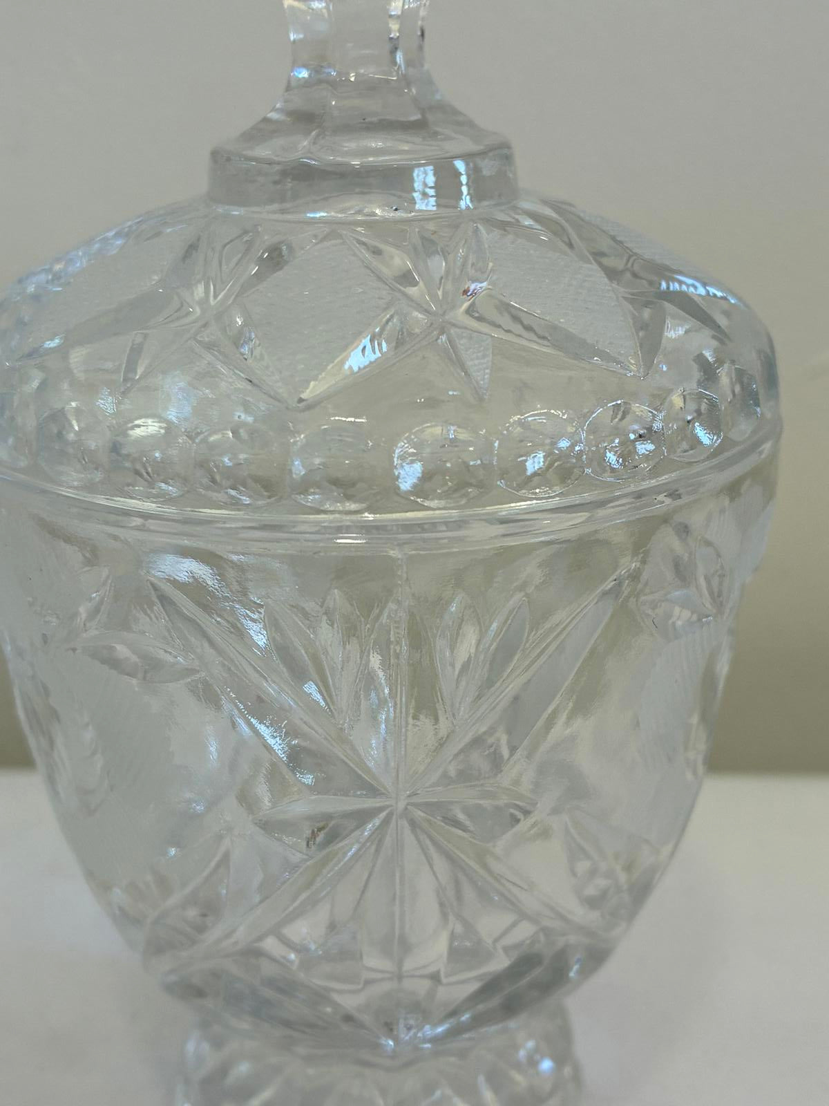 Rosa Di Roma Crystal Creamer and Sugar Set Made in Italy Vintage Finds