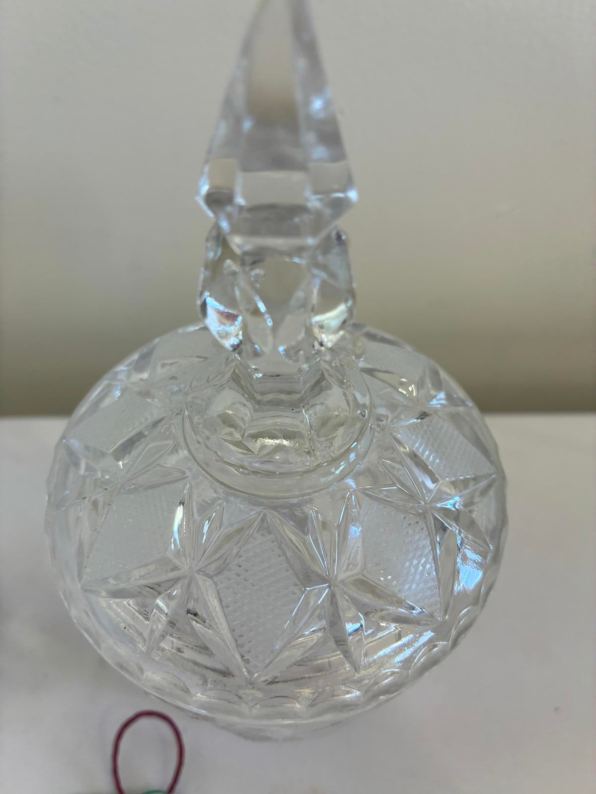 Rosa Di Roma Crystal Creamer and Sugar Set Made in Italy Vintage Finds