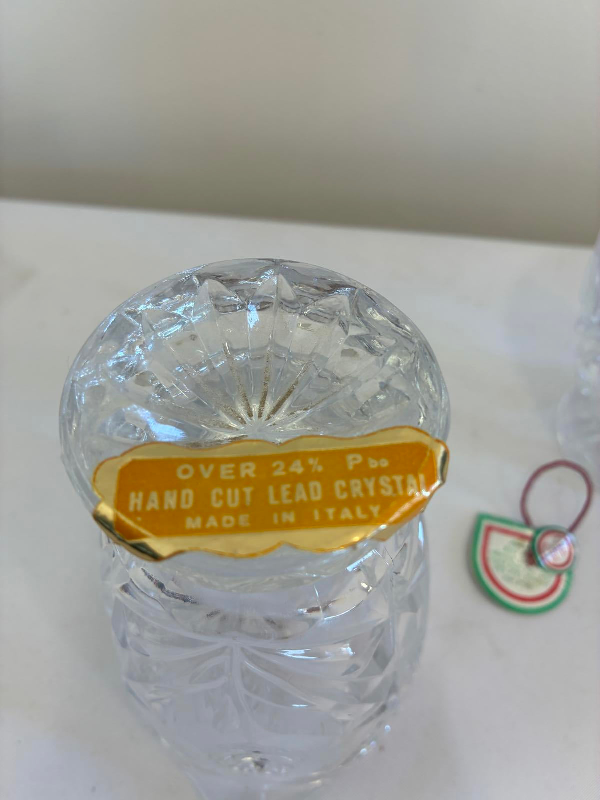 Rosa Di Roma Crystal Creamer and Sugar Set Made in Italy Vintage Finds