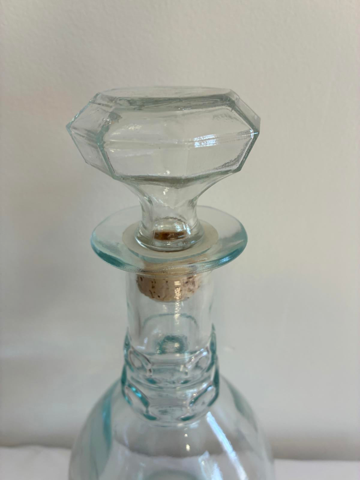 Vintage Cut Glass Decanter with Stopper Starburst Pattern Vintage Finds