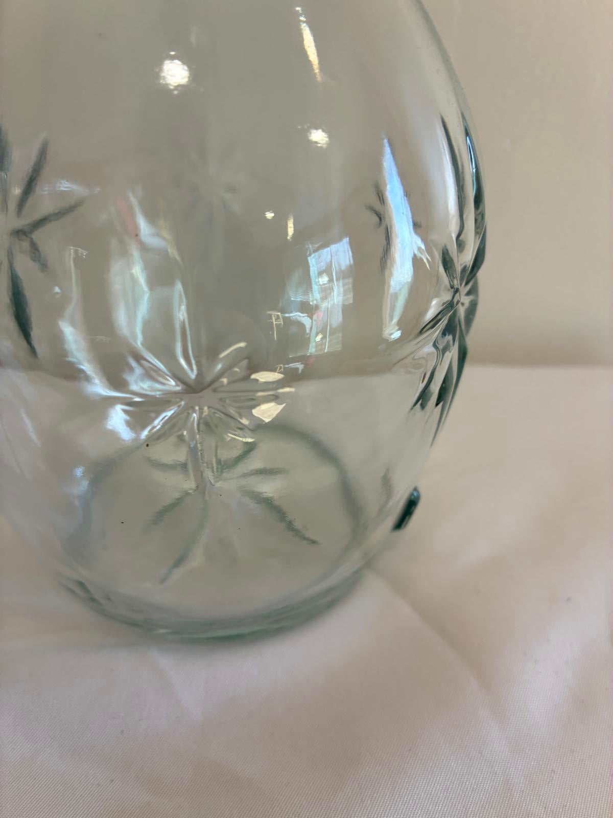Vintage Cut Glass Decanter with Stopper Starburst Pattern Vintage Finds