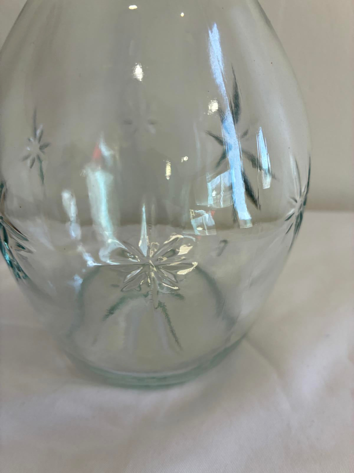 Vintage Cut Glass Decanter with Stopper Starburst Pattern Vintage Finds