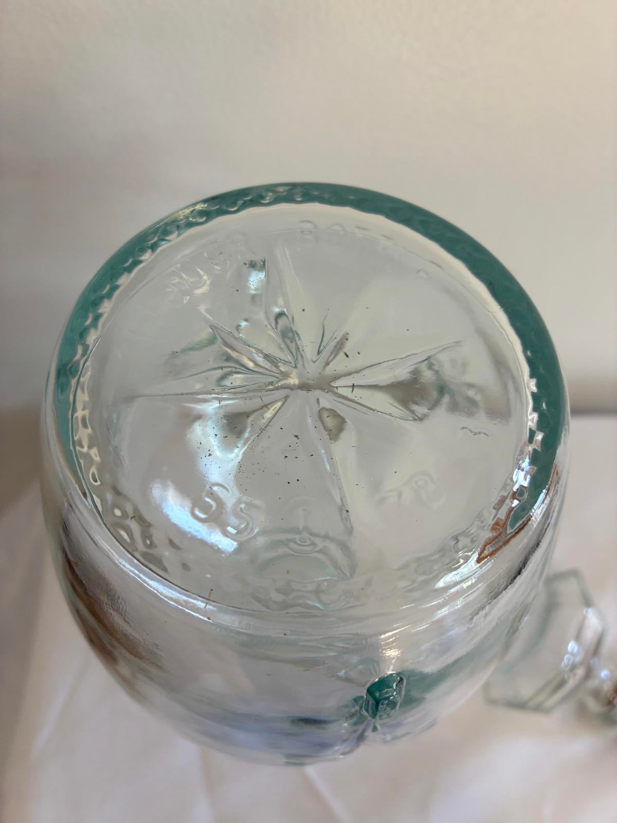 Vintage Cut Glass Decanter with Stopper Starburst Pattern Vintage Finds