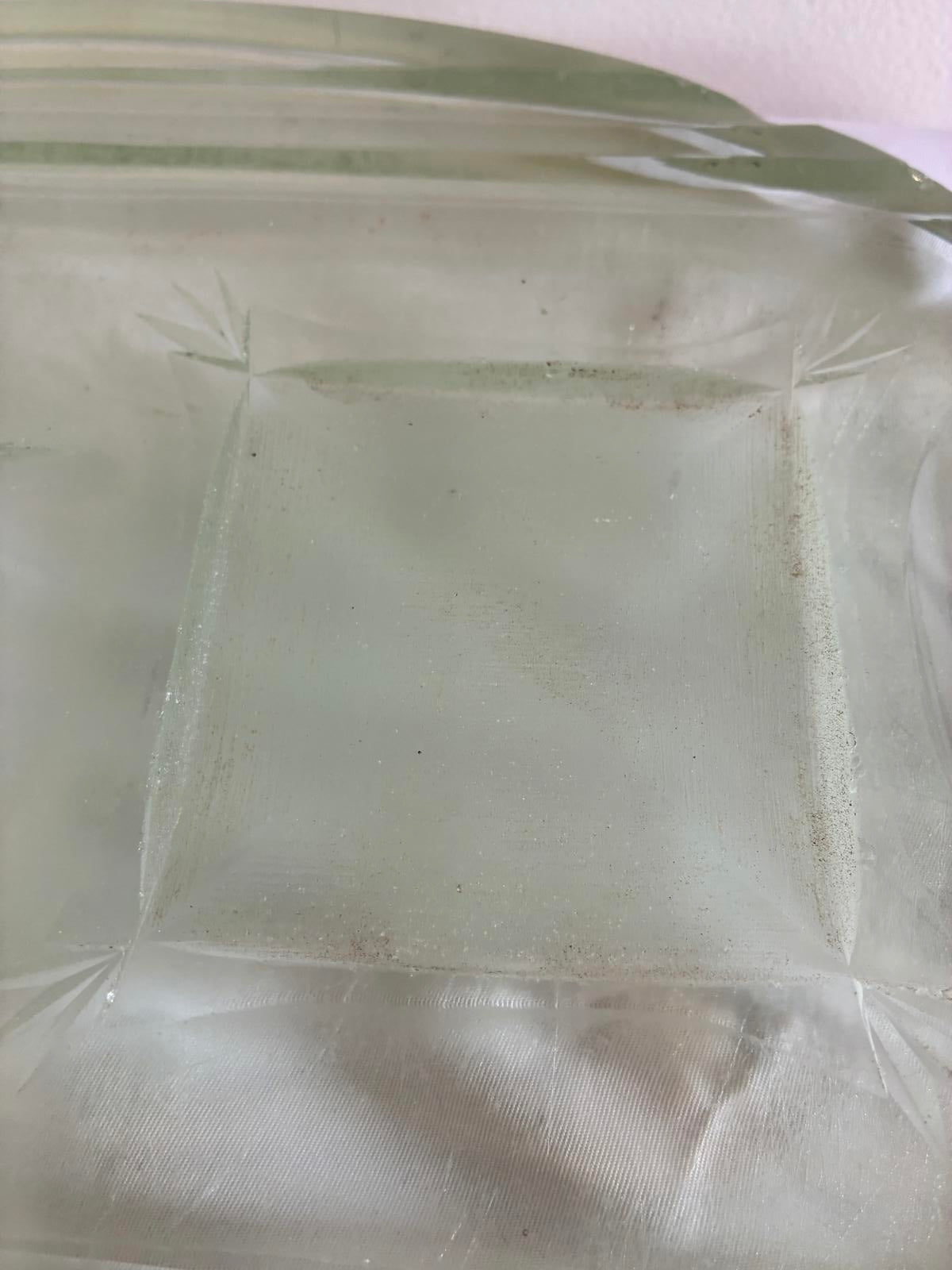 Vintage Green Glass Desk Organizer Tray, Art Deco Office Catchall Vanity Tray