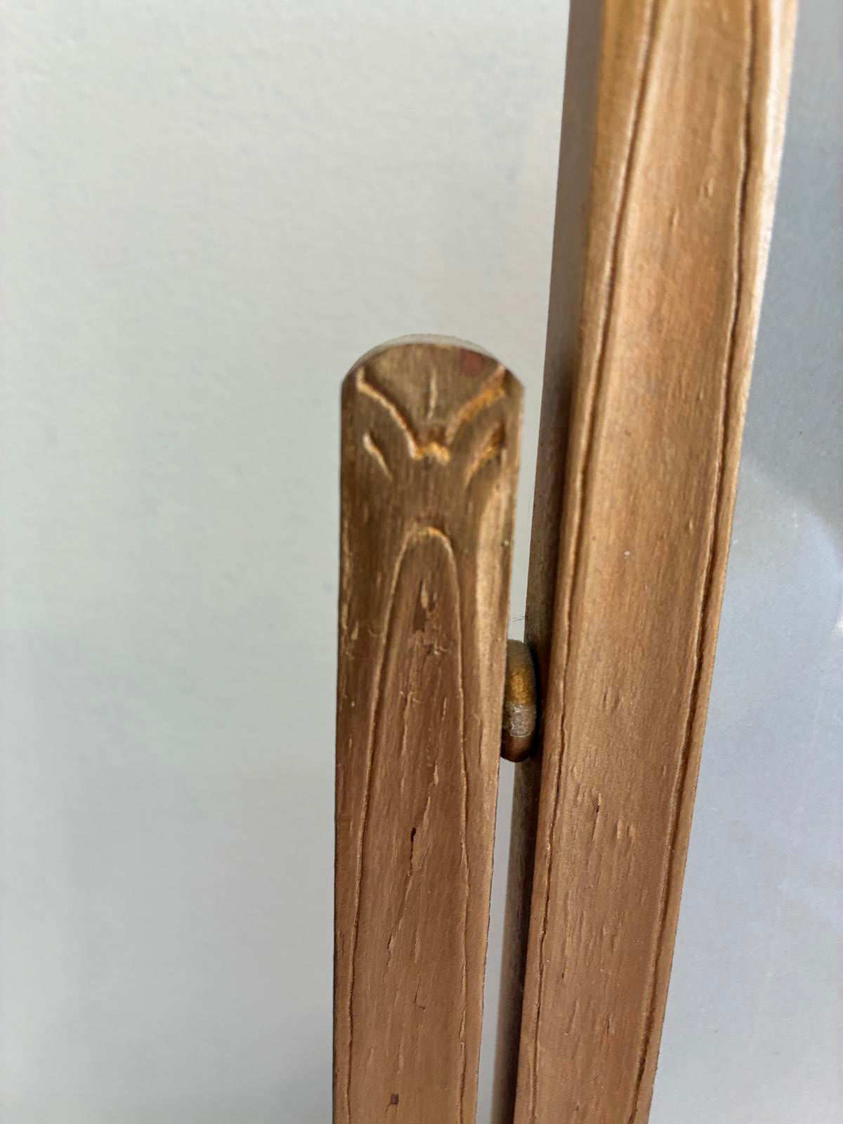 Vintage Art Deco Swing Picture Frame, Gold Tone Tabletop Frame