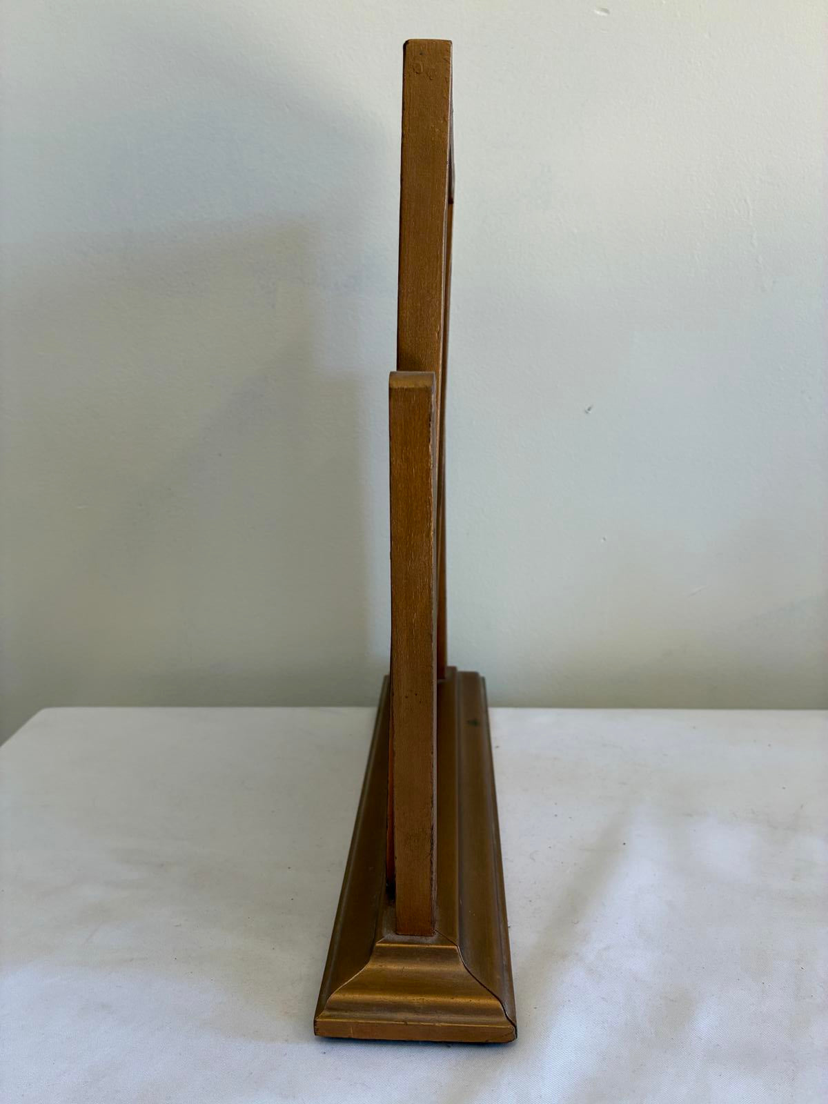 Vintage Art Deco Swing Picture Frame, Gold Tone Tabletop Frame