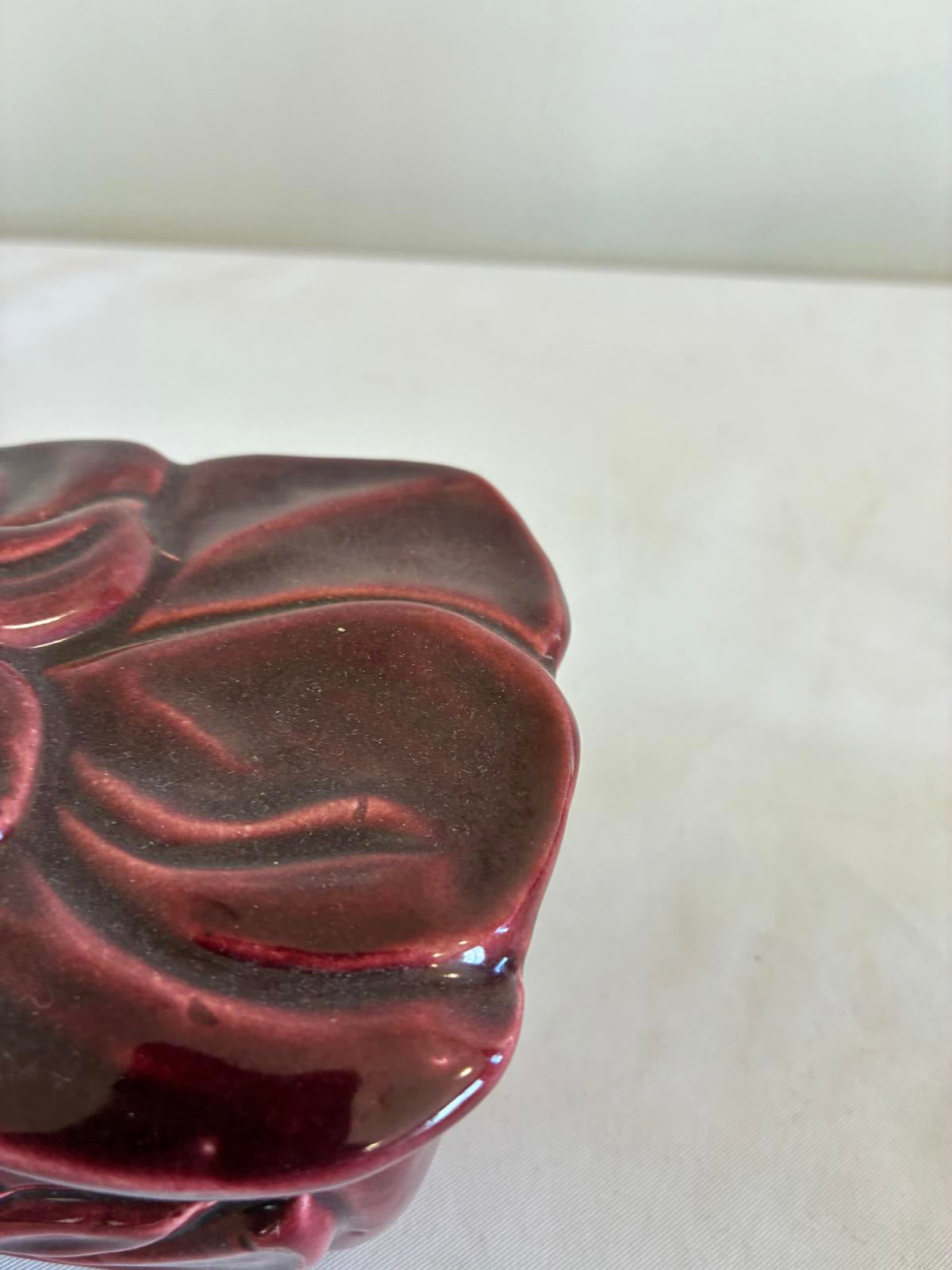 Claire Lerner California 1950s Ceramic Floral Lidded Box