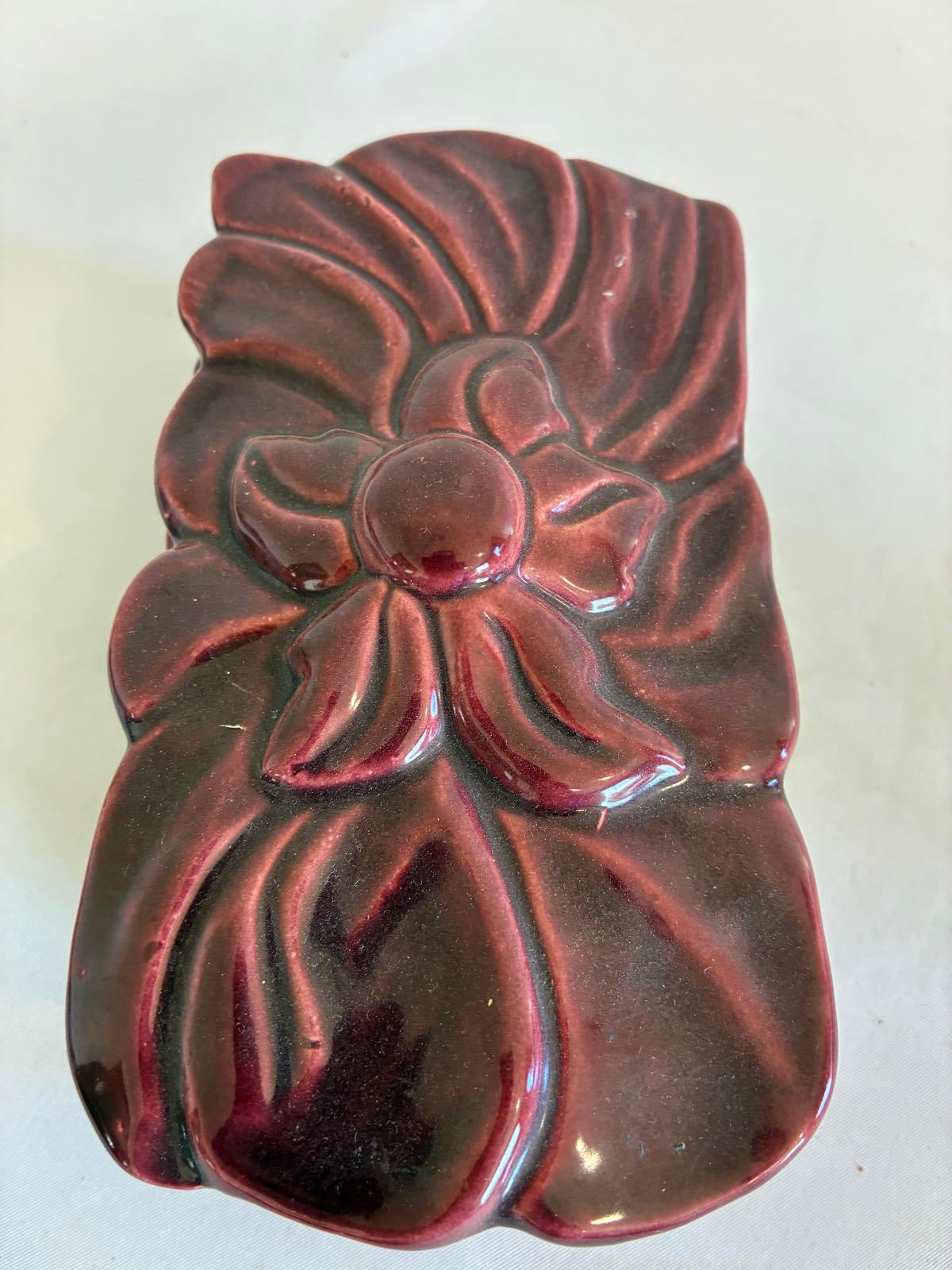 Claire Lerner California 1950s Ceramic Floral Lidded Box