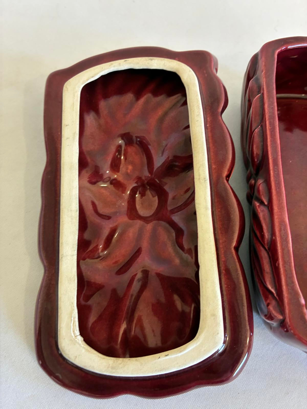 Claire Lerner California 1950s Ceramic Floral Lidded Box