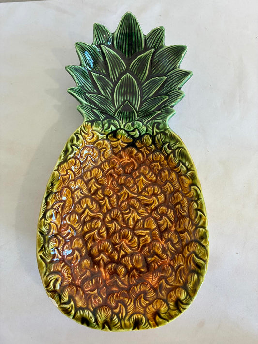 Anekona Hawaii Pineapple Ceramic Dish Tropical Tiki Decor