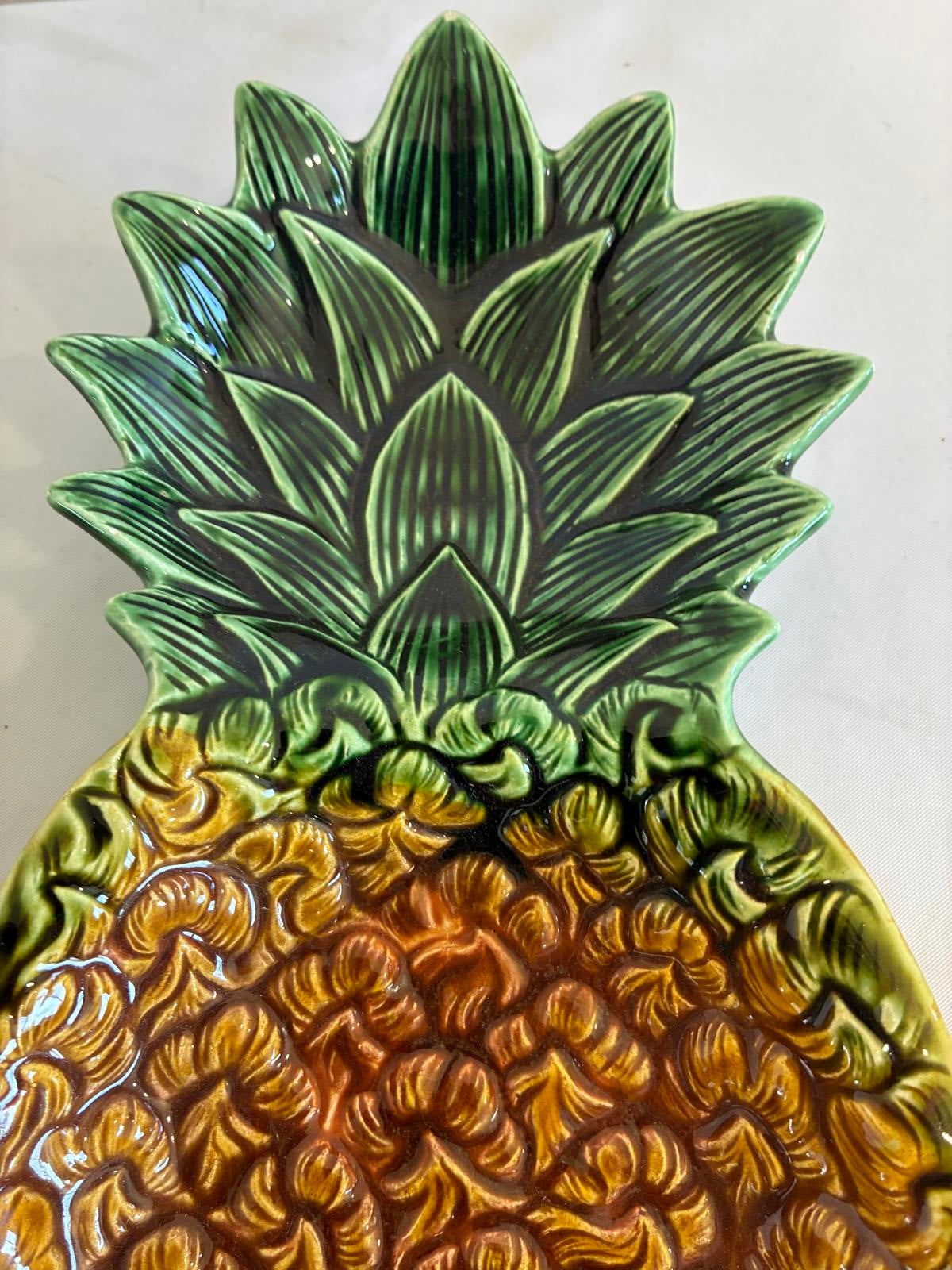 Anekona Hawaii Pineapple Ceramic Dish Tropical Tiki Decor