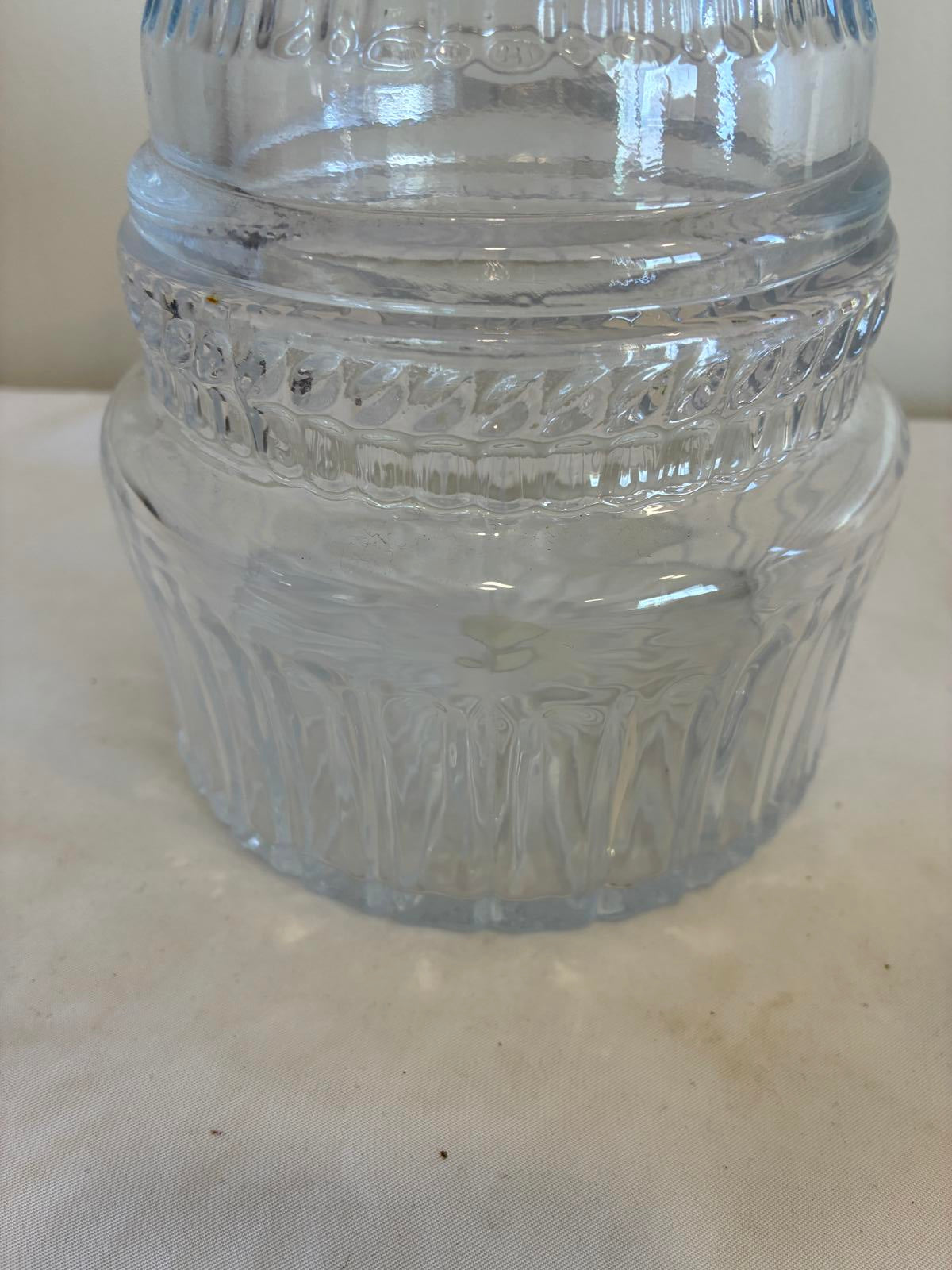 24% Lead Crystal Covered Candy Dish Bell Jar Cut Glass