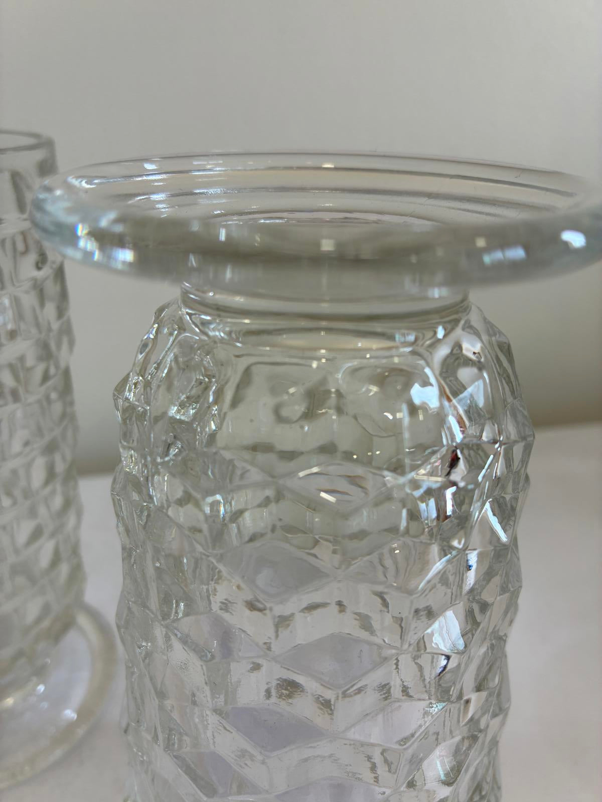 Indiana Glass Whitehall Water Goblets Set of 4 Vintage Pressed Glass 6.25”