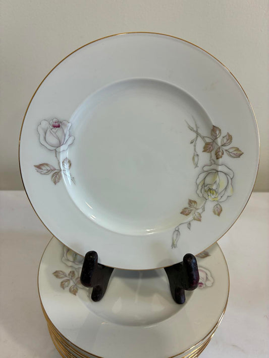 Johann Haviland Sweetheart Rose Bread Plates Set of 10 Bavaria