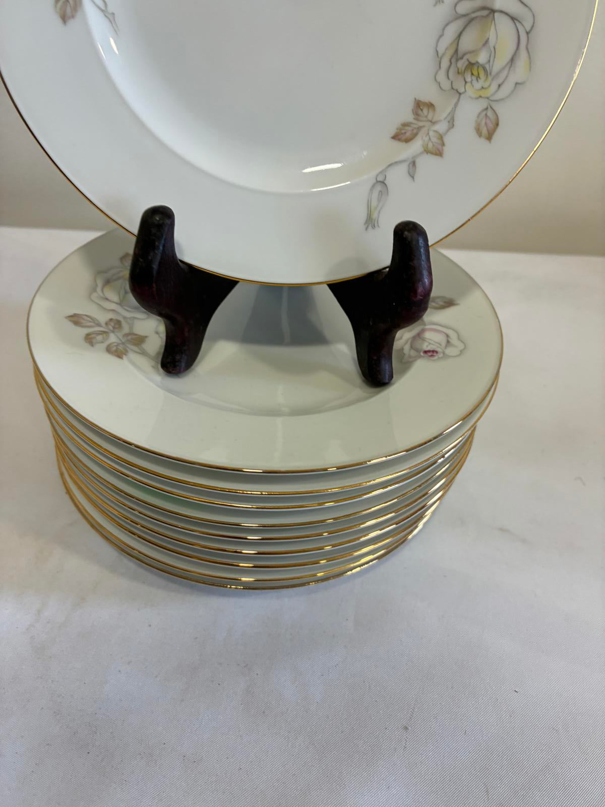 Johann Haviland Sweetheart Rose Bread Plates Set of 10 Bavaria