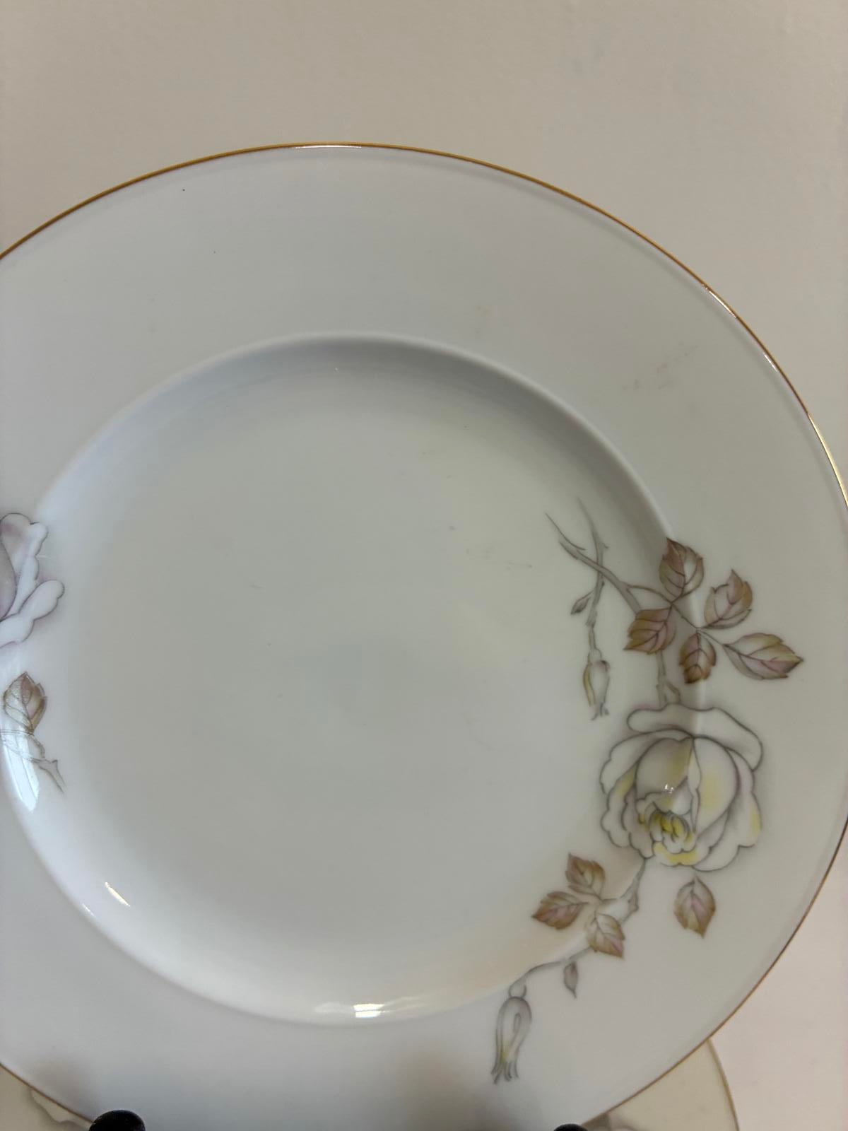 Johann Haviland Sweetheart Rose Bread Plates Set of 10 Bavaria