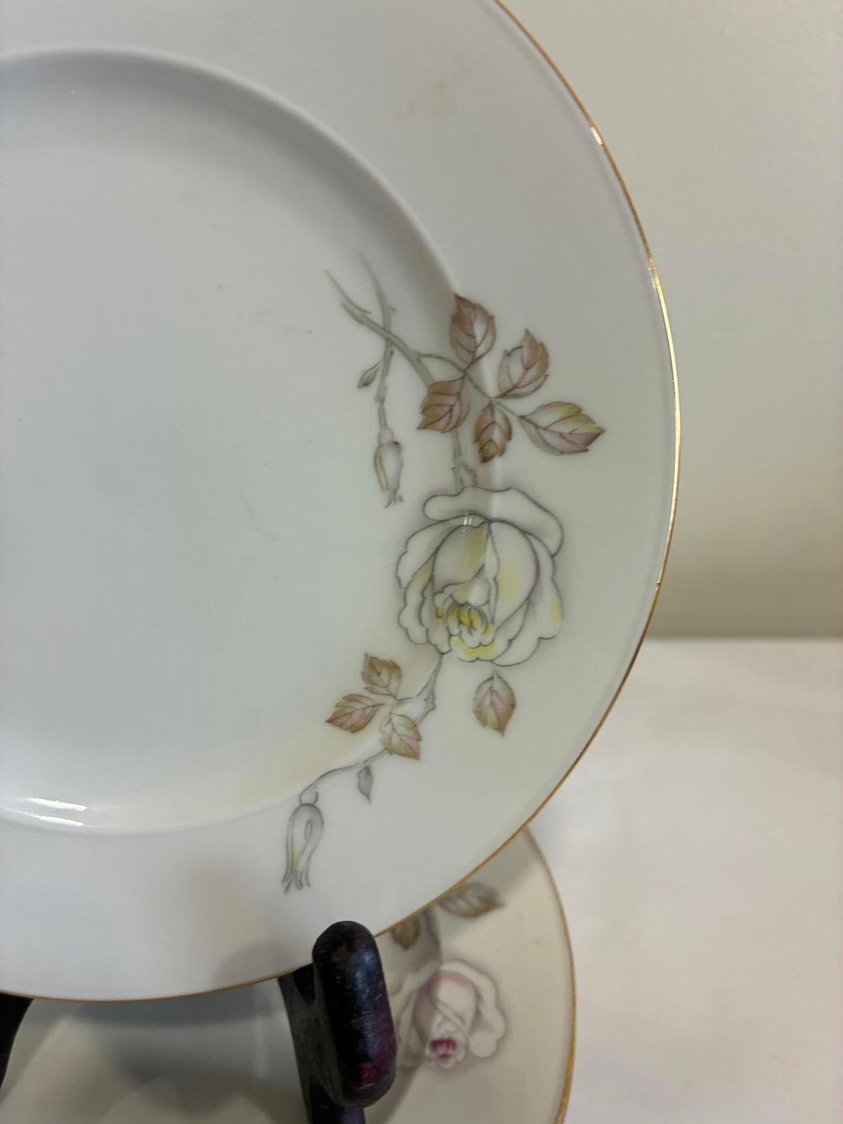 Johann Haviland Sweetheart Rose Bread Plates Set of 10 Bavaria