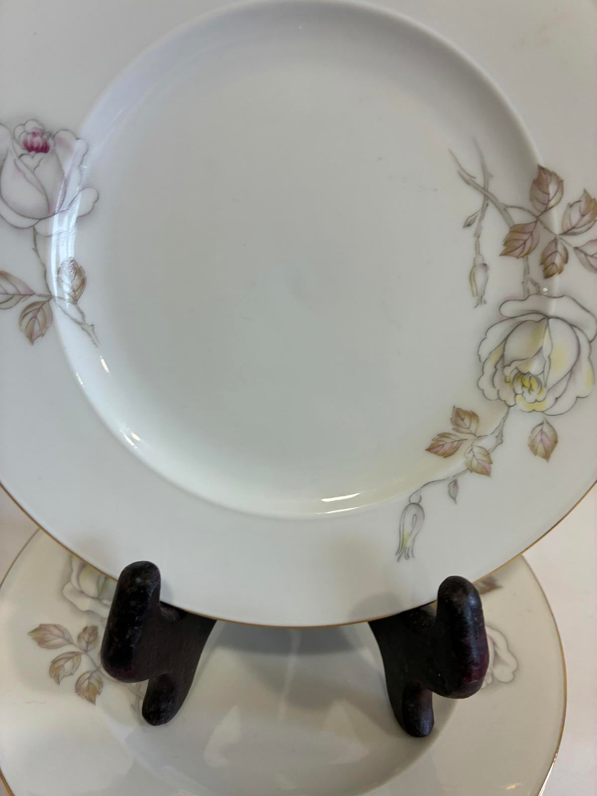 Johann Haviland Sweetheart Rose Bread Plates Set of 10 Bavaria