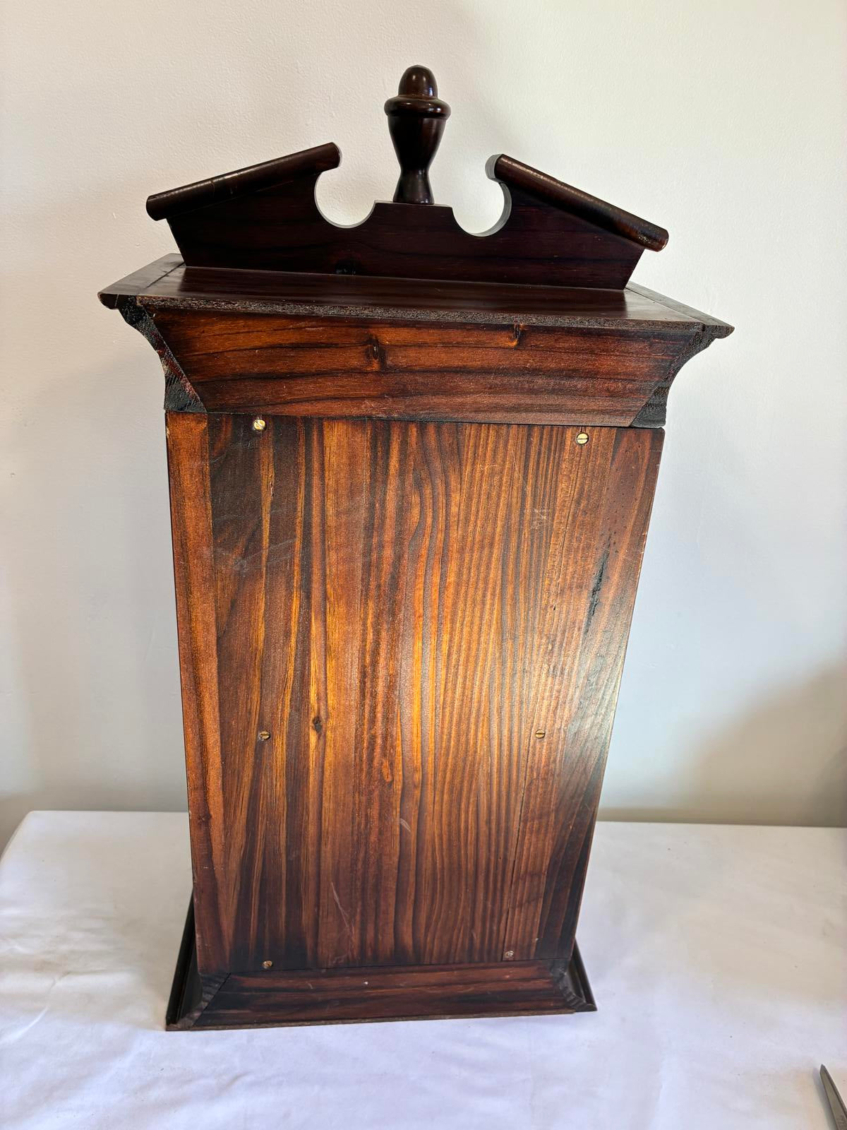 Vintage Wood Shelf Stand Display Cabinet Colonial Style 28” Tall