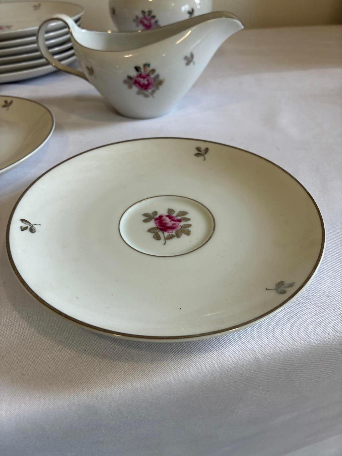 Fukagawa Arita 20 Piece Tea Set Japan Pink Rose Teacups Saucers  Sugar Creamer