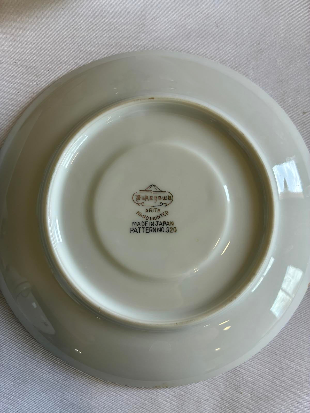 Fukagawa Arita 20 Piece Tea Set Japan Pink Rose Teacups Saucers  Sugar Creamer