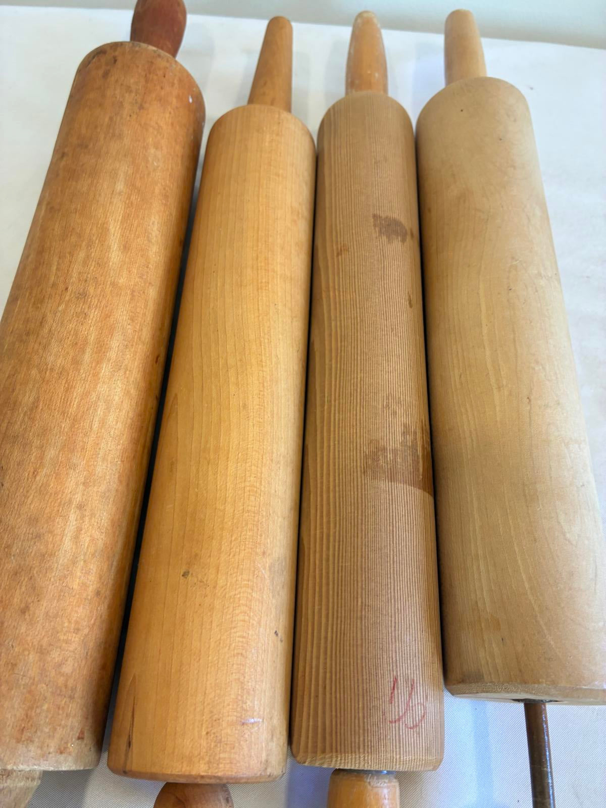 Vintage Wooden Rolling Pins Set of 4 Farmhouse Rolling Pin Rustic Baking