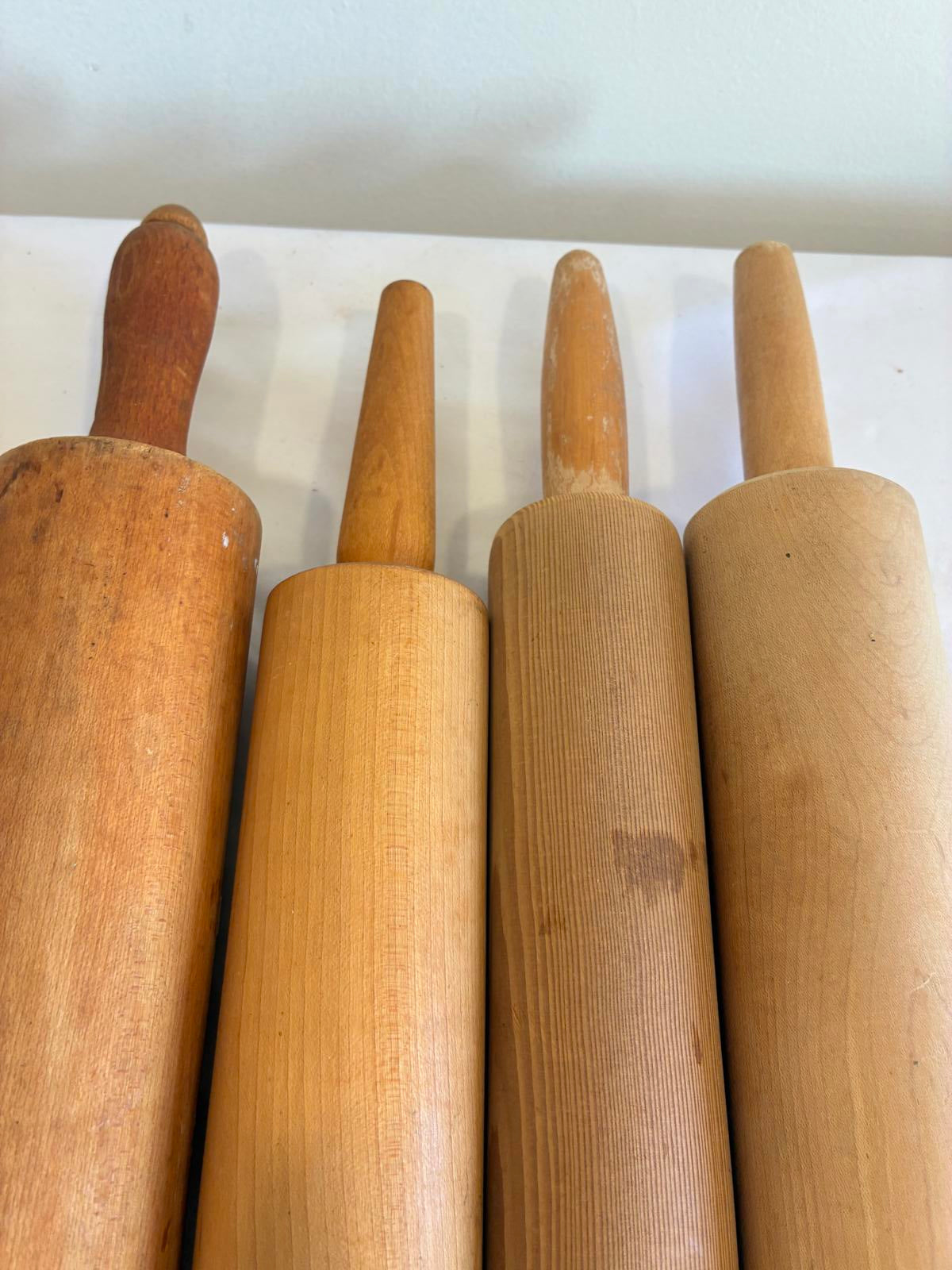 Vintage Wooden Rolling Pins Set of 4 Farmhouse Rolling Pin Rustic Baking