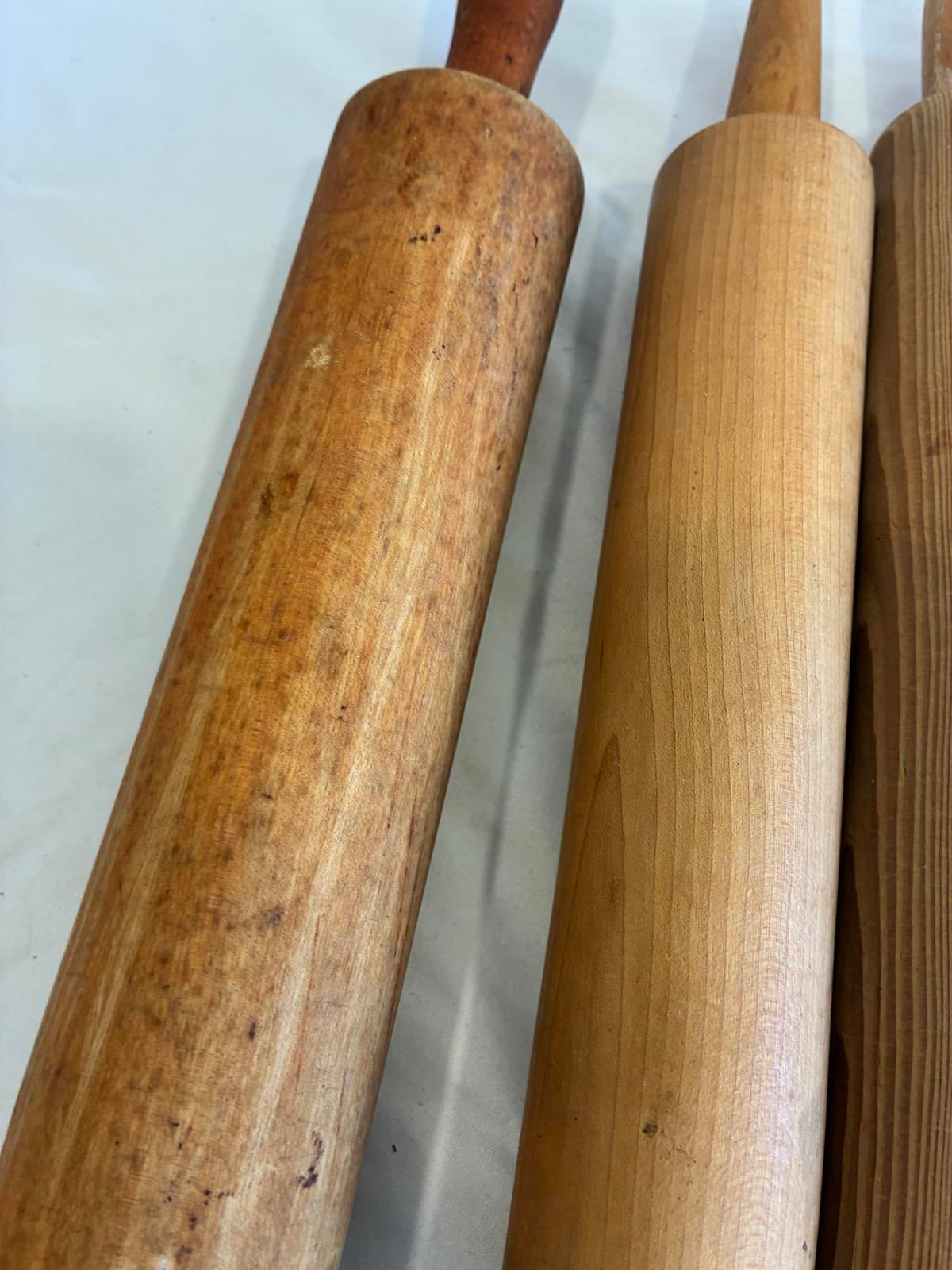Vintage Wooden Rolling Pins Set of 4 Farmhouse Rolling Pin Rustic Baking