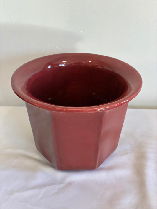 Vintage Artmark Portugal Red Ceramic Planter Midcentury Pottery Planter Cachepot