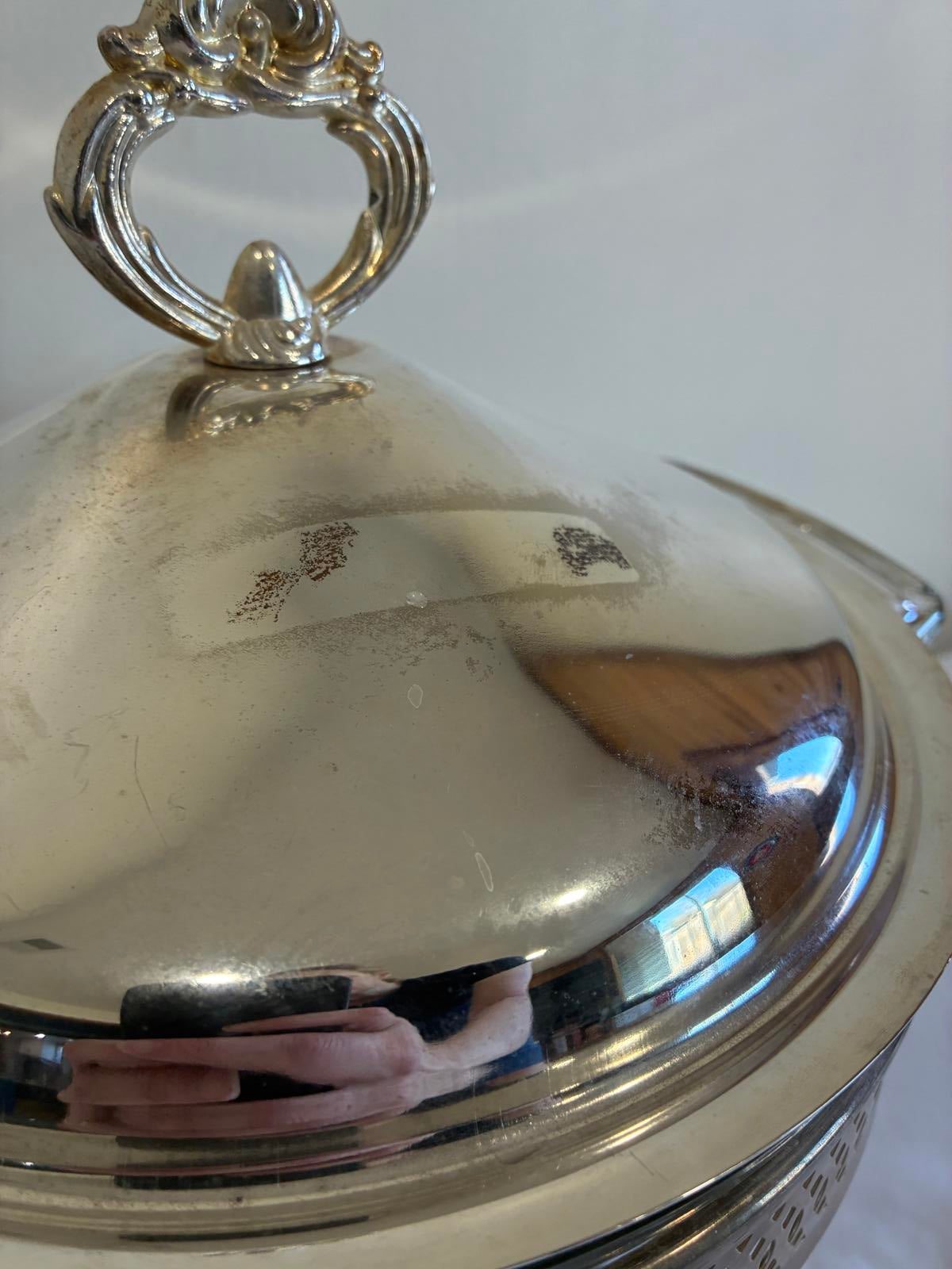 Vintage Anchor Hocking Chafing Dish, Silver Plate Buffet Server with Lid