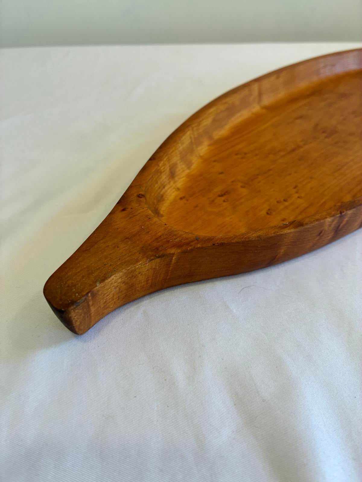 Vintage Stanwood Wooden Tray, Mid Century Wood Serving Tray