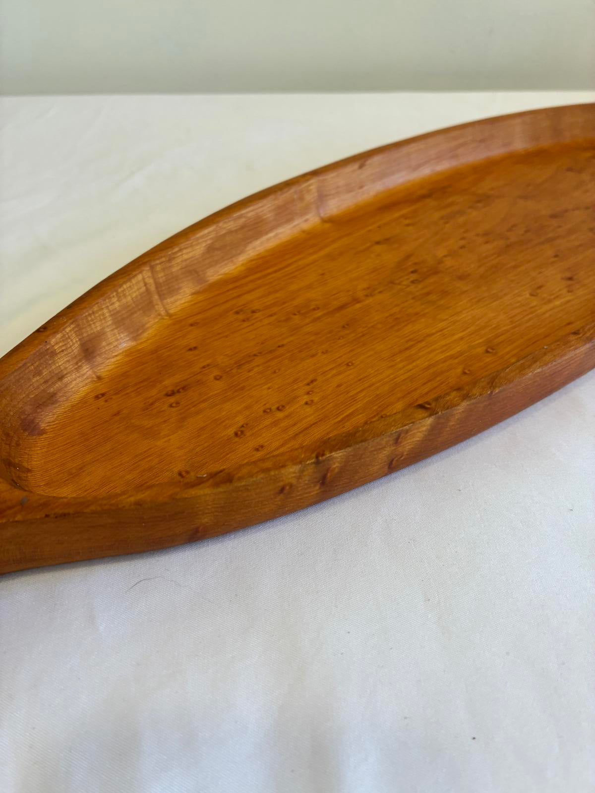 Vintage Stanwood Wooden Tray, Mid Century Wood Serving Tray