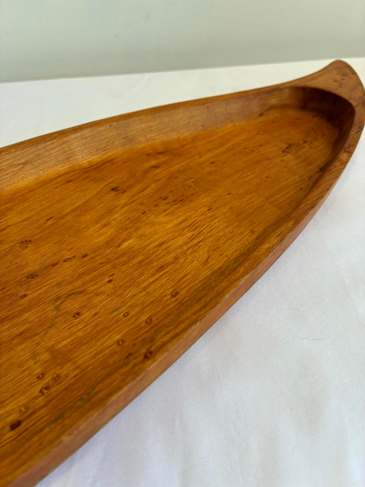 Vintage Stanwood Wooden Tray, Mid Century Wood Serving Tray