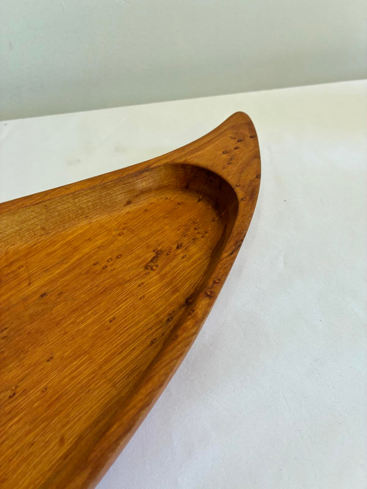 Vintage Stanwood Wooden Tray, Mid Century Wood Serving Tray