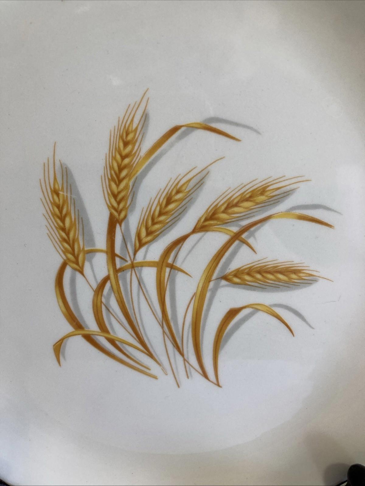 Homer Laughlin Golden Wheat Salad Plates Set of 4, 7.25” 22K Gold Trim Made in USA